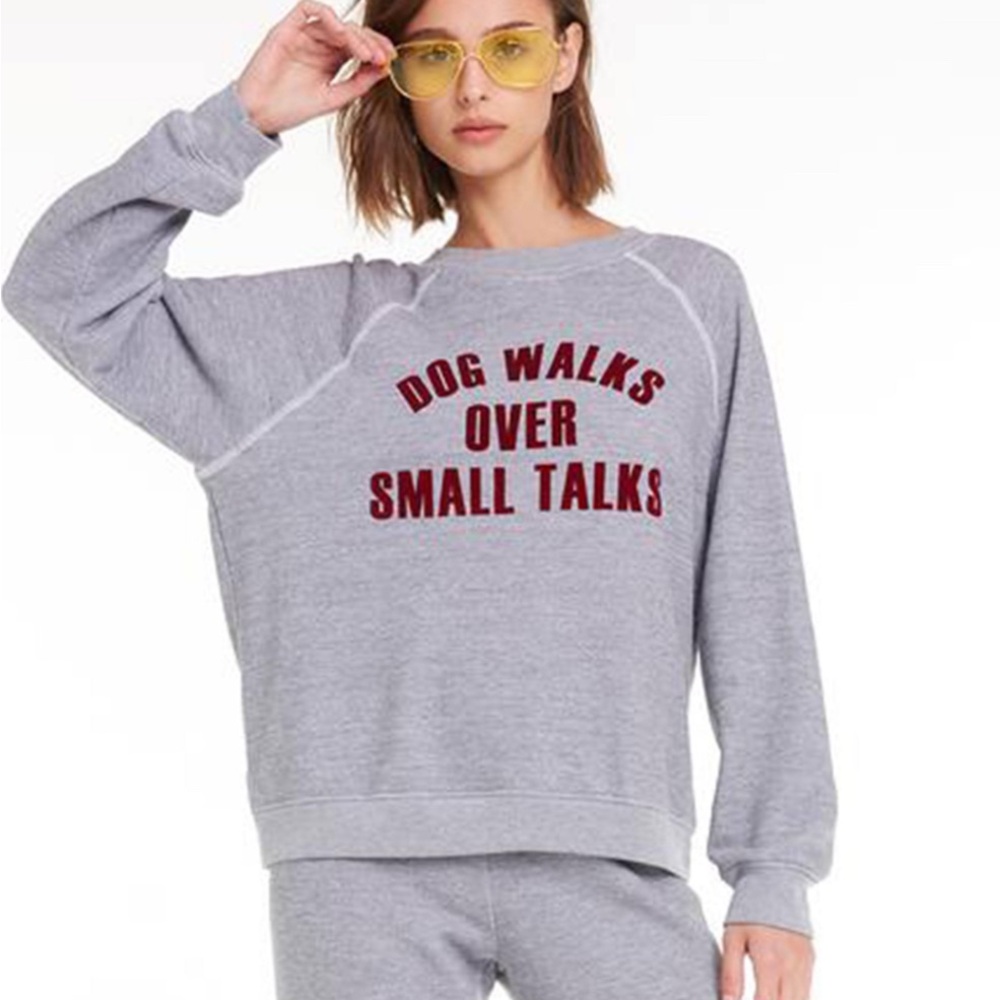 Wildfox Dog Walks Over Small Talks Sweatshirt